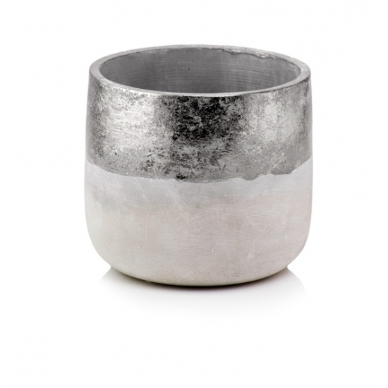 Kaspó kerámia D13 H12 ezüst