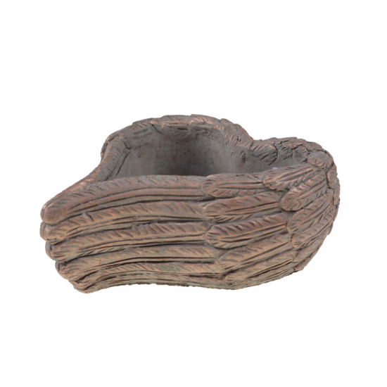 Kaspó kő szív forma 20x18.5x8.5cm arany