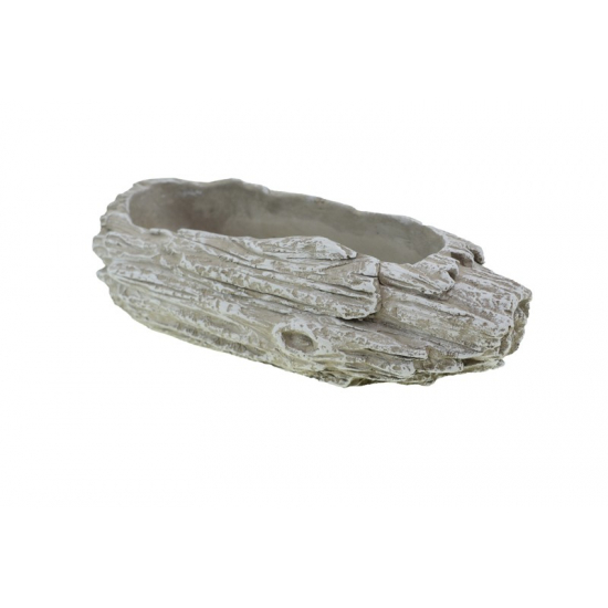 Kaspó kő 21*9*6,5cm fatörzs alakú szürke