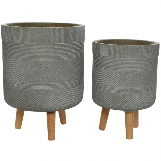 Kaspó kő 41cm s/2 taupe