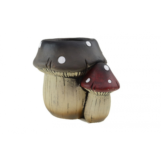 Kaspó gomba kő 15.6*12.5*12.6cm szürke