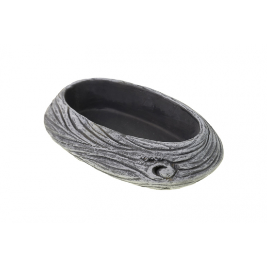 Kaspó kő ovális 21x13.5x5.5cm s.szürke