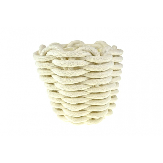 Kaspó kötél 12,5*12cm fehér