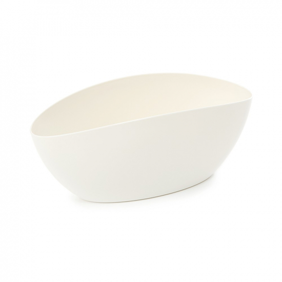 Kaspó műanyag ovális 37*15cm Luna krém Lamela