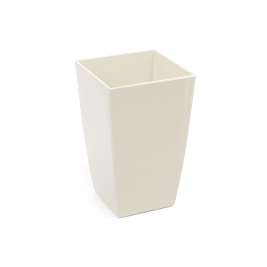 Kaspó műanyag magas 12*12cm M 20 cm Finezja krém Lamela