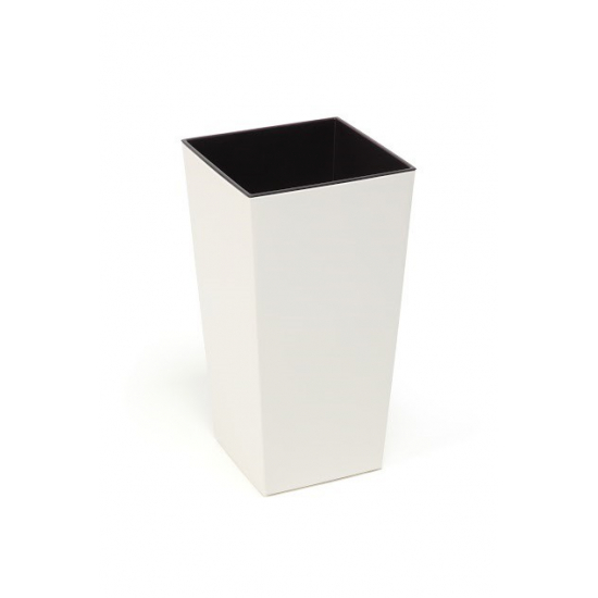 Kaspó műa magas Finezja 14*14cm M 26 cm krém Lamela