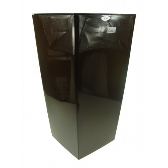 Kaspó műanyag magas 25*25cm M 46 cm Finezja mokka barna Lamela
