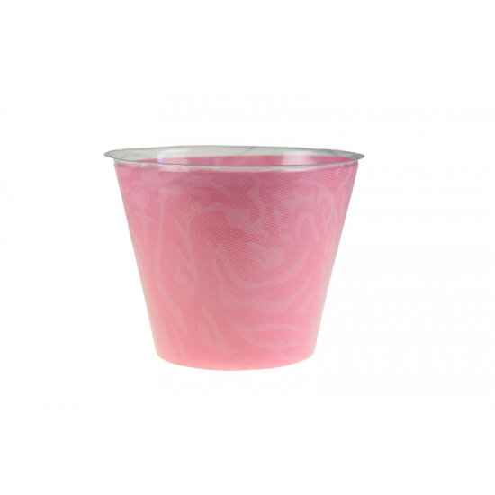 Kaspó műanyag D14 H12,3 mintás pink