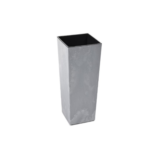Kaspó műanyag magas Finezja 40*40cm M75cm beton szürke Lamela