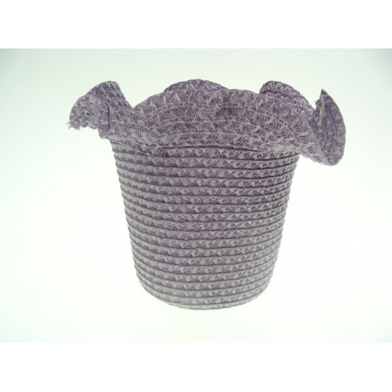 Kaspó pp fodros szélű 15*14cm lila
