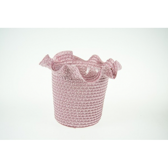 Kaspó pp fodros szélű 15*14cm lila