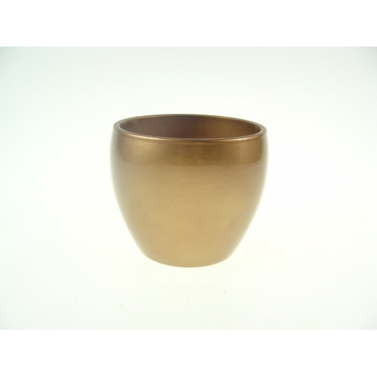 Kaspó terrakotta D12,5x10,5cm metál barna