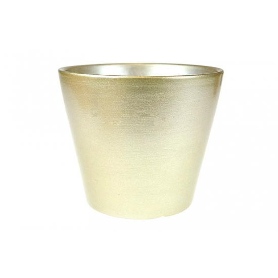 Kaspó terrakotta D13,5*H12cm metál arany