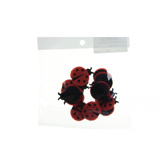 Katicabogár filc 3,5cm S/24 piros