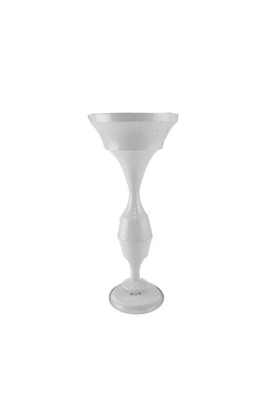 Kehely fém D13 H41.5cm fehér