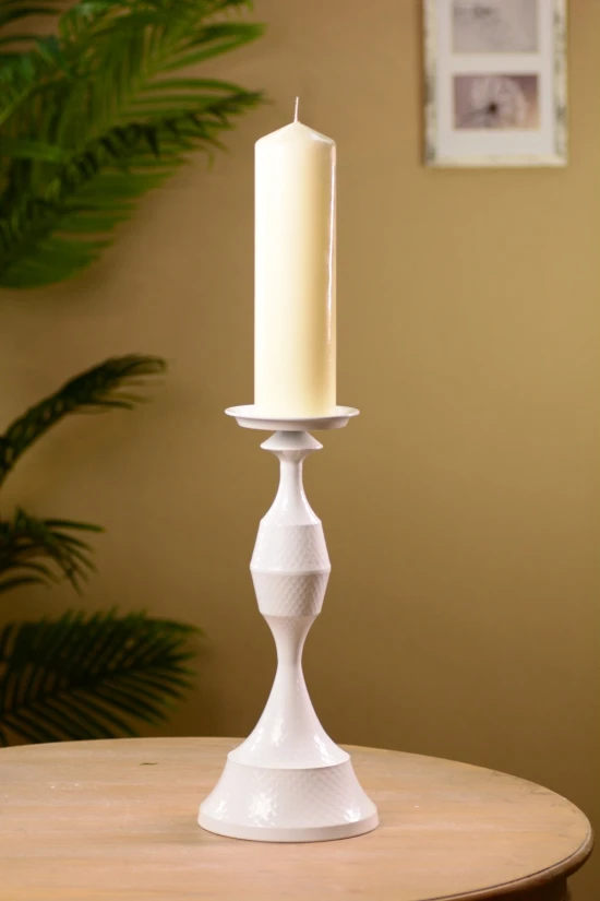 Kehely fém D13 H41.5cm fehér