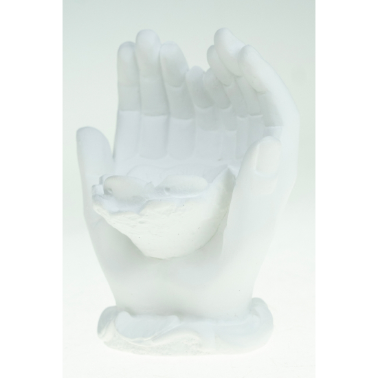 Kezek gipsz L fehér 14cm