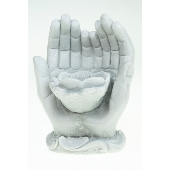Kezek gipsz L szürke 14cm