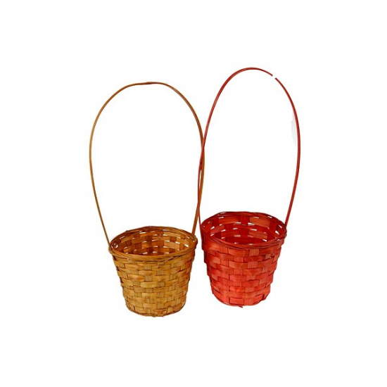 Kosár bambusz füles 15*3cm több szín