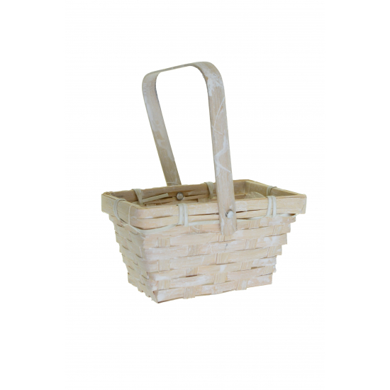 Kosár bambusz szögletes D15cmx11cm H8cm HH18CM fehér