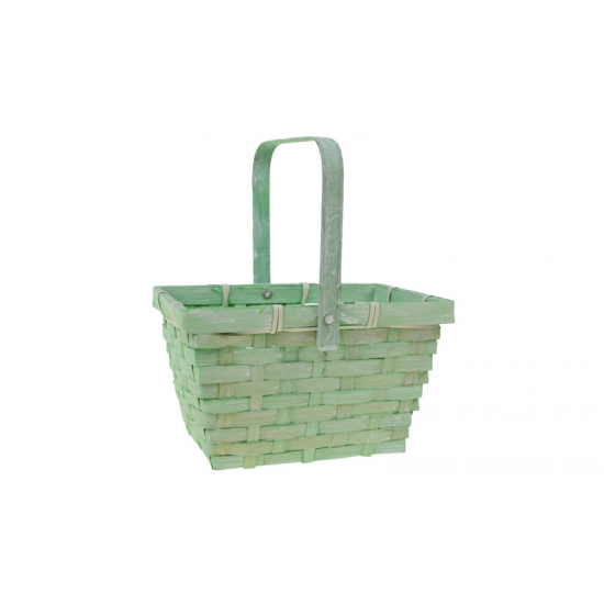 Kosár bambusz szögletes D19 H11 menta