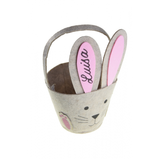 Kosár filc 16*16*28cm barna