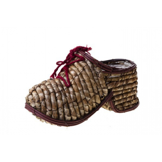 Kosár rattan cipő forma 30*12*13cm natúr