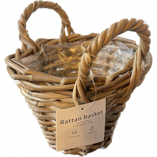 Kosár rattan 20cm Kubu natúr