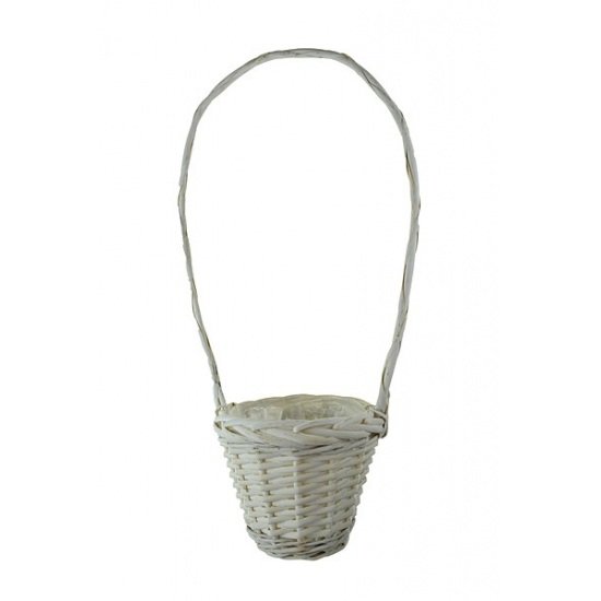 Kosár vessző D18 H15/57 füles fehér