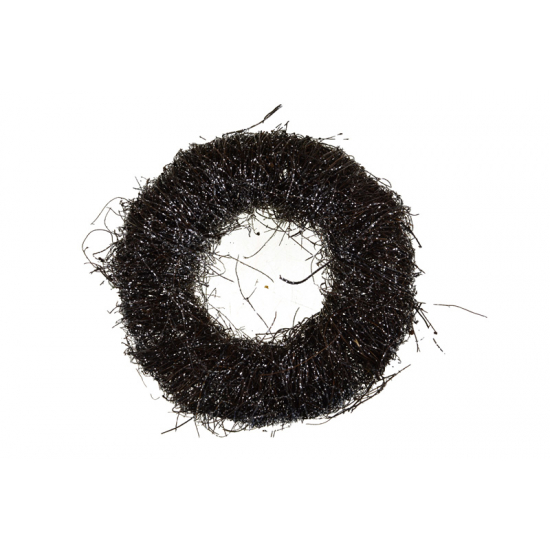 Koszorú alap vessző 25cm glitteres barna