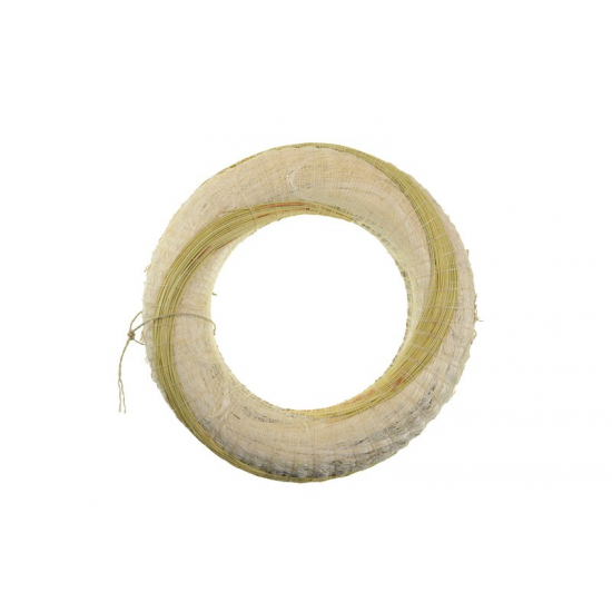 Koszorú alap széna 25cm/6 sisallal/cirokkal bevont krém