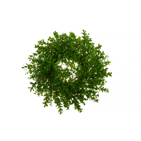 Selyemvirág koszorú buxus 33cm zöld