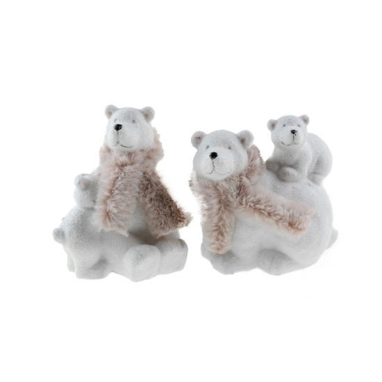 Figura maci kerámia sállal 11*13.5cm 2féle rózsaszín