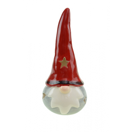Figura manó kerámia 12*12*28cm piros