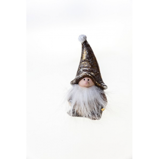 Figura manó kerámia 5,5*4,5*10cm barna