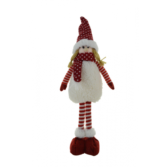 Figura manó lány 40CM piros/fehér