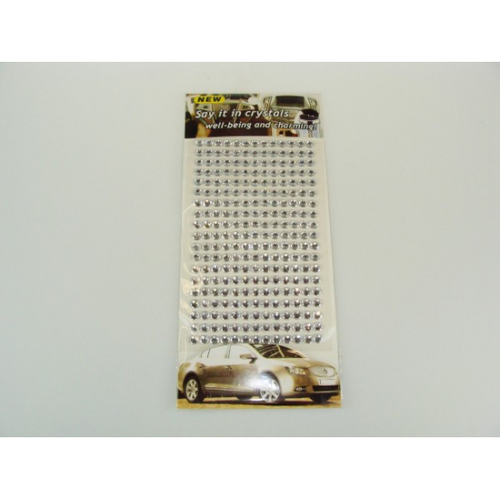 Matrica akril strasszok 6mm lapon fehér