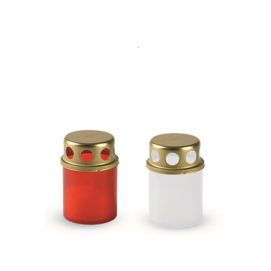 MÉCSES műanyag 4,7*8cm s/42 piros/fehér