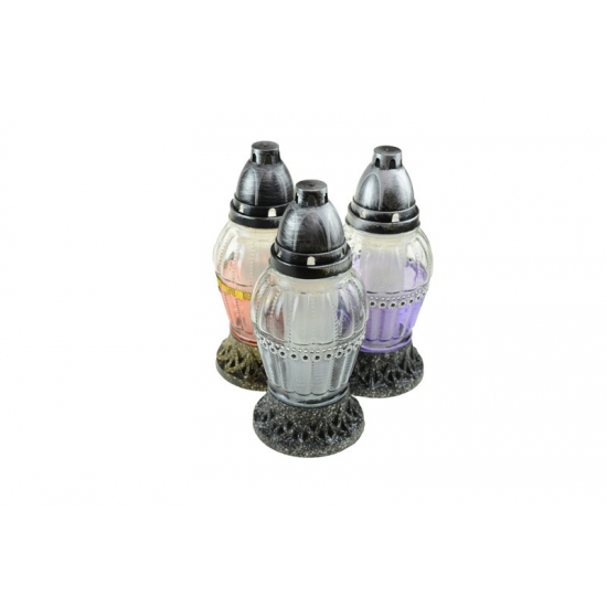 Mécses üveg strasszos (26*10,5) Z-313A