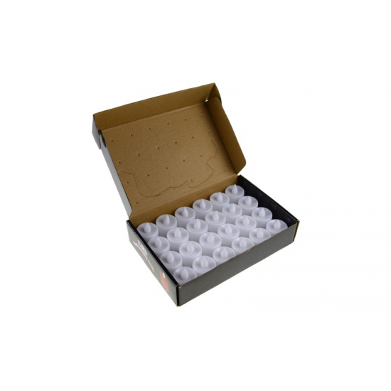 Mécses világító,elemes 4cm s/24 fehér