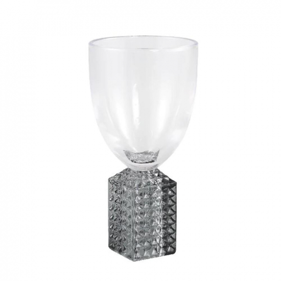 Mécsestartó üveg Lexley 15,5cm szürke