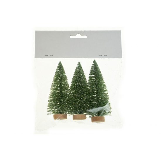 Műfenyő dekor 9,5cm s/3 zöld