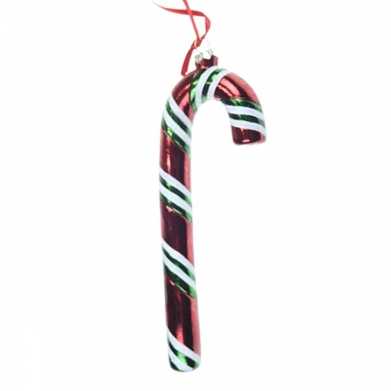 Nyalóka plasztik 7*2*18cm akasztós csíkos piros