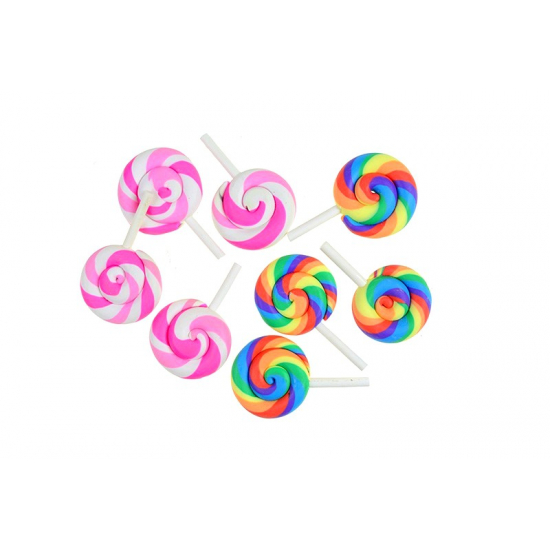 Figura nyalóka poly 4,5cm s/8 rózsaszín/lila