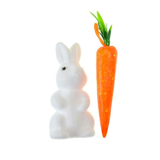 Figura nyúl hungarocell 15*7cm fehér