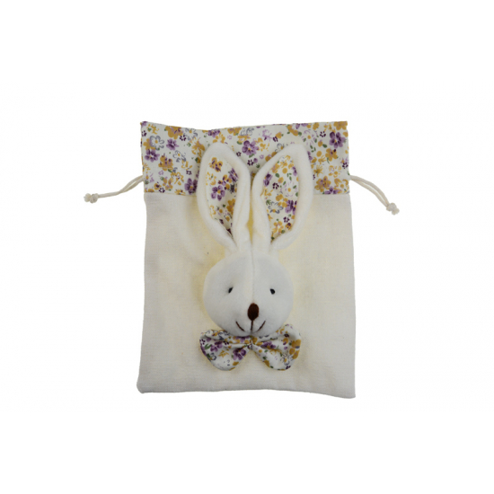 Tasak textil14*17cm nyuszis lila