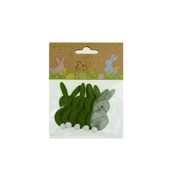 Nyúl filc 6,2cm s/5 zöld