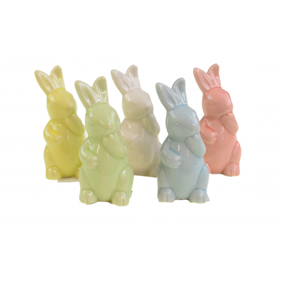 Figura nyúl kerámia 10*4cm több szín