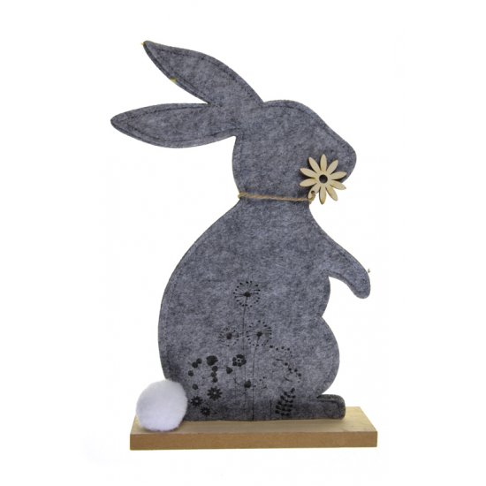 Nyuszi filc 30cm 2D szürke