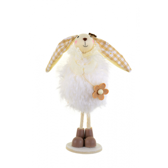 Nyuszi textil 16cm fehér